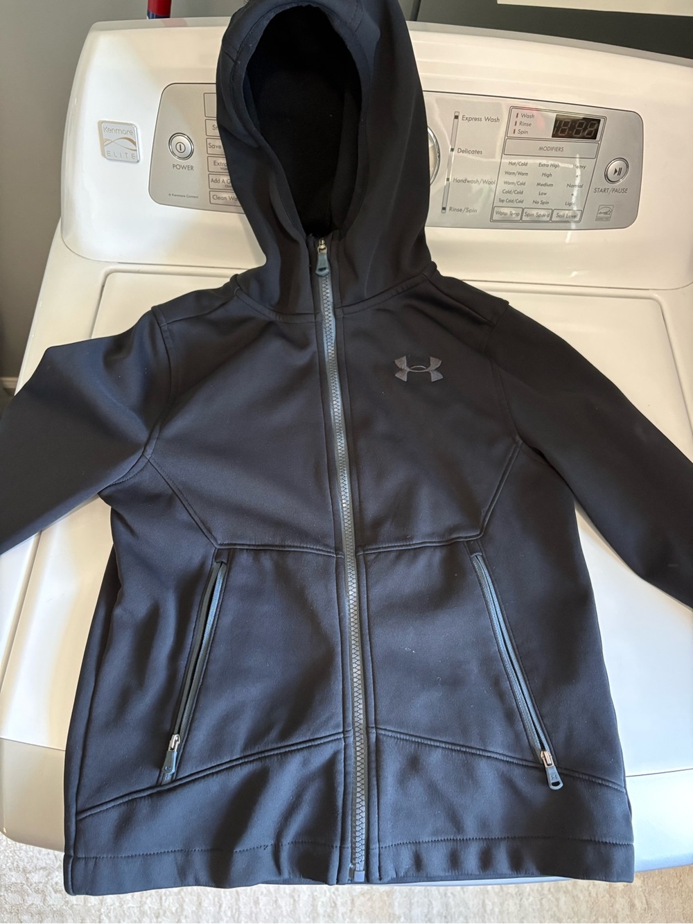 Under Armour Black Kids' soft shell Hooded Zip Jacket